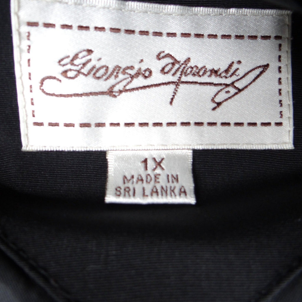 Giorgio Morandi Black Hooded Drawstring Parka Jacket Women's 1X