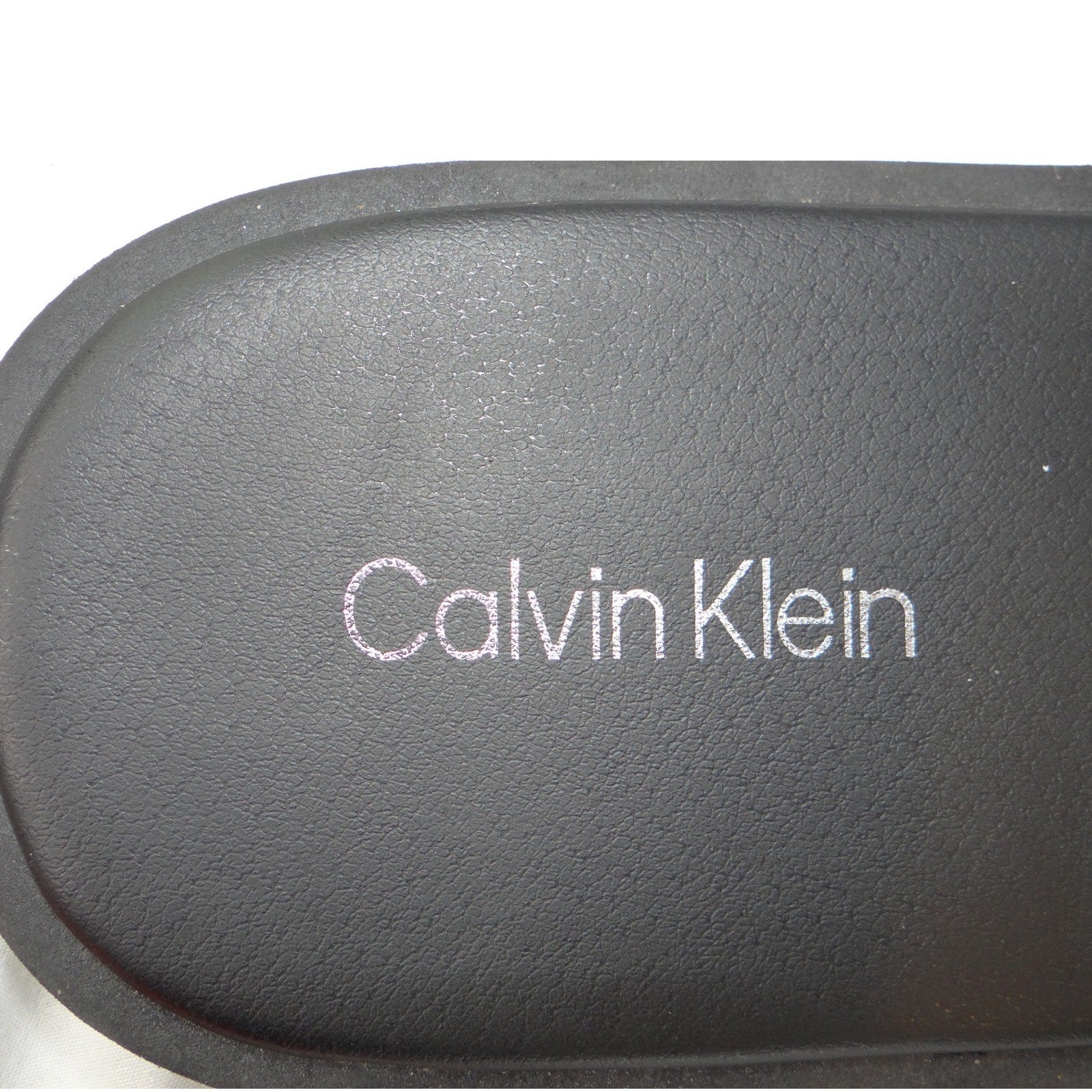 Calvin Klein Mens Black Micro Perforated Slide Sandals Size 12 US 46 EUR