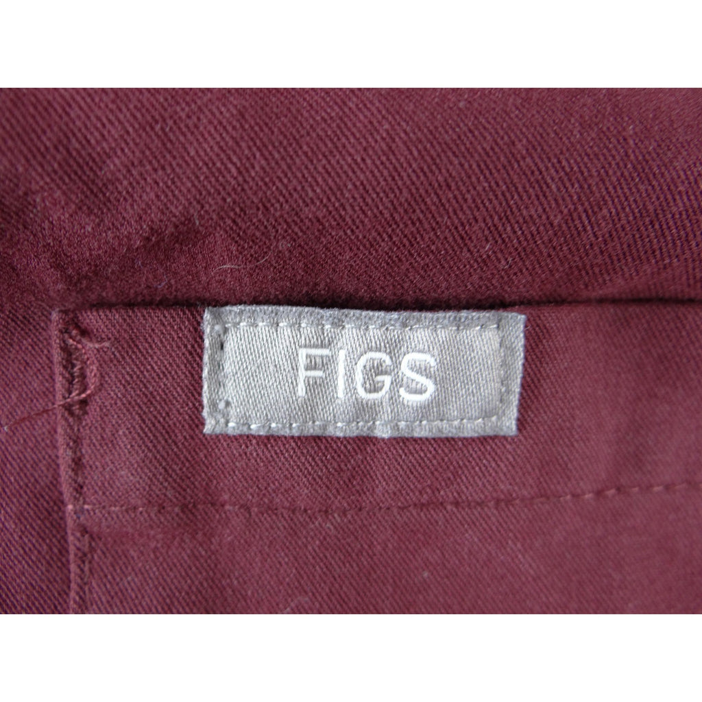FIGS Technical Collection Women Maroon Burgundy V-Neck Scrub Top XS