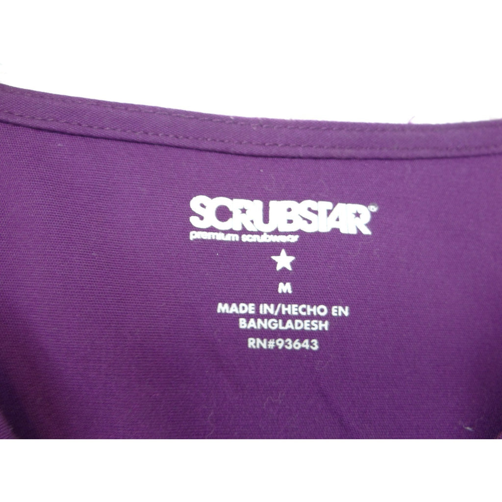 Scrubstar Womens Purple V-Neck Scrub Set Top and Cargo Pants Medium 33782