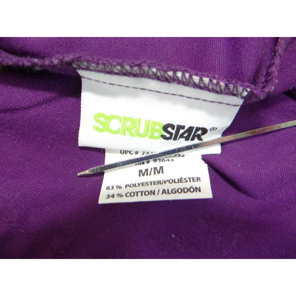 Scrubstar Womens Purple V-Neck Scrub Set Top and Cargo Pants Medium 33782