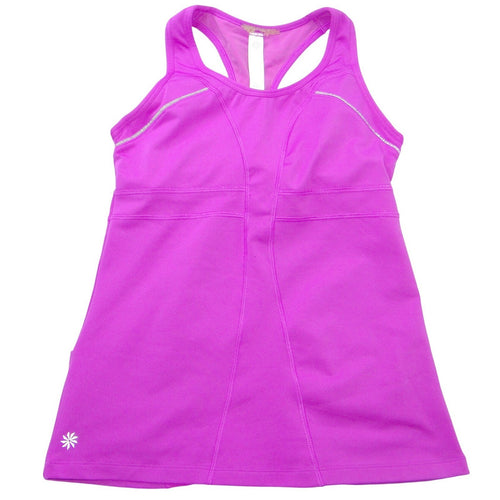 Athleta Womens Purple Racerback Workout Tank Top Built-in Bra Style 819383 Small