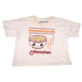 Maruchan Instant Lunch Ramen Graphic T-Shirt Cream Girls Large 10/12 Boxy Fit