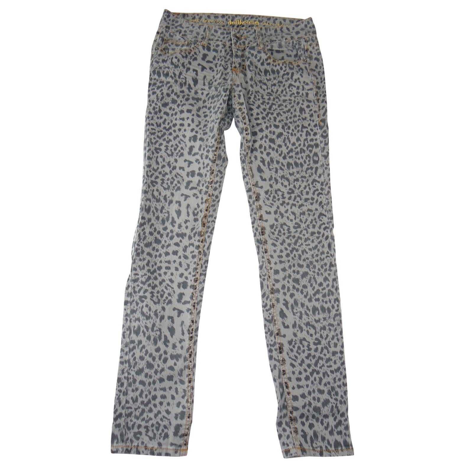 Dollhouse Crazy Sexy Cool Grey Leopard Print Skinny Jeans Womens Size 3