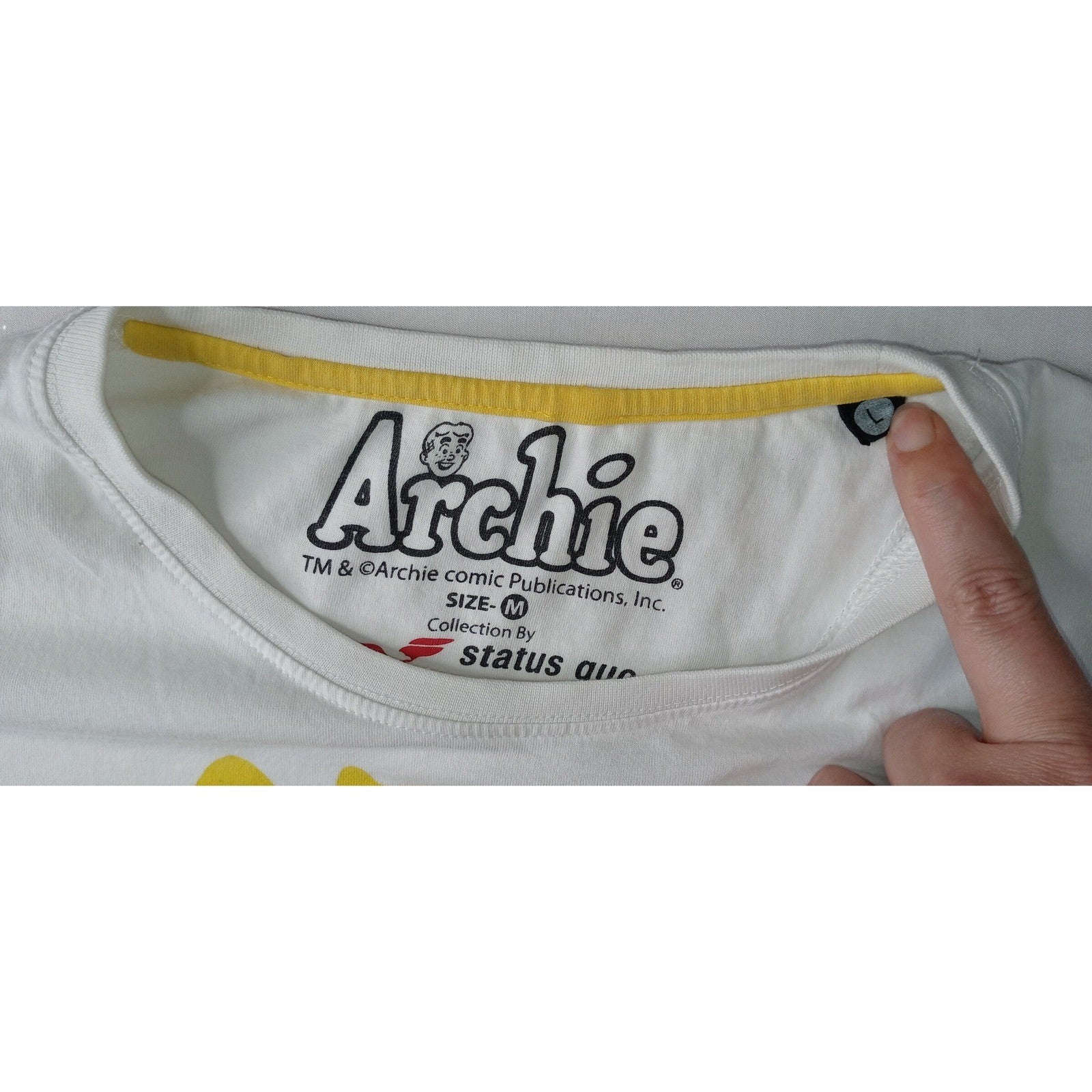 Rare Archie Comics Forever Hungry Graphic Tee Shirt White Men's Status Quo
