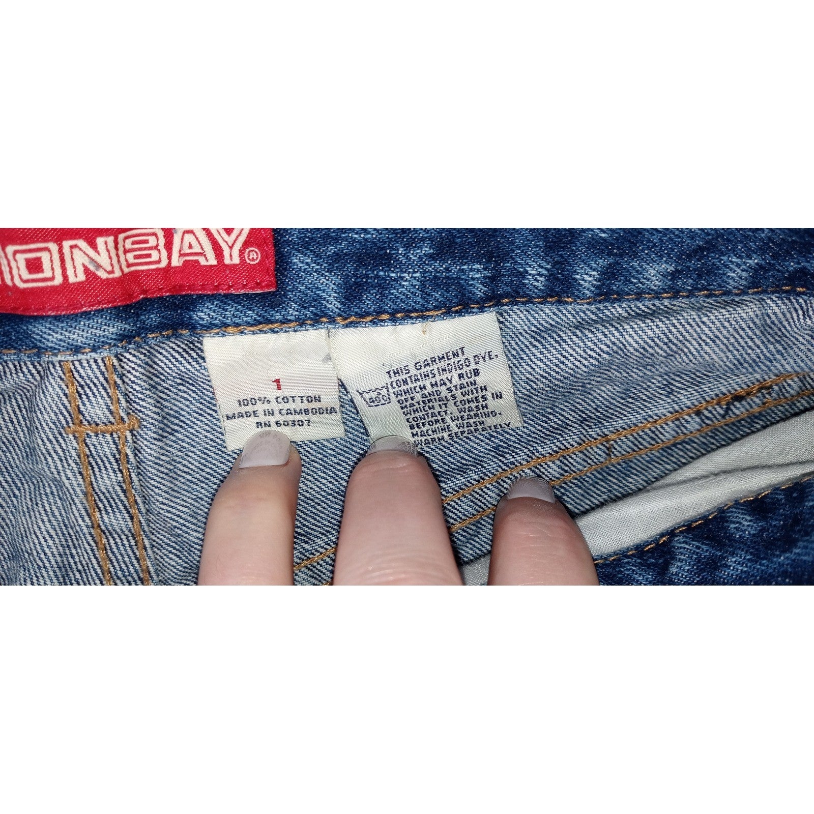 Vintage UnionBay Blue Denim Jeans Junior Size 1 Wide-Leg Straight-Leg Denim Pant