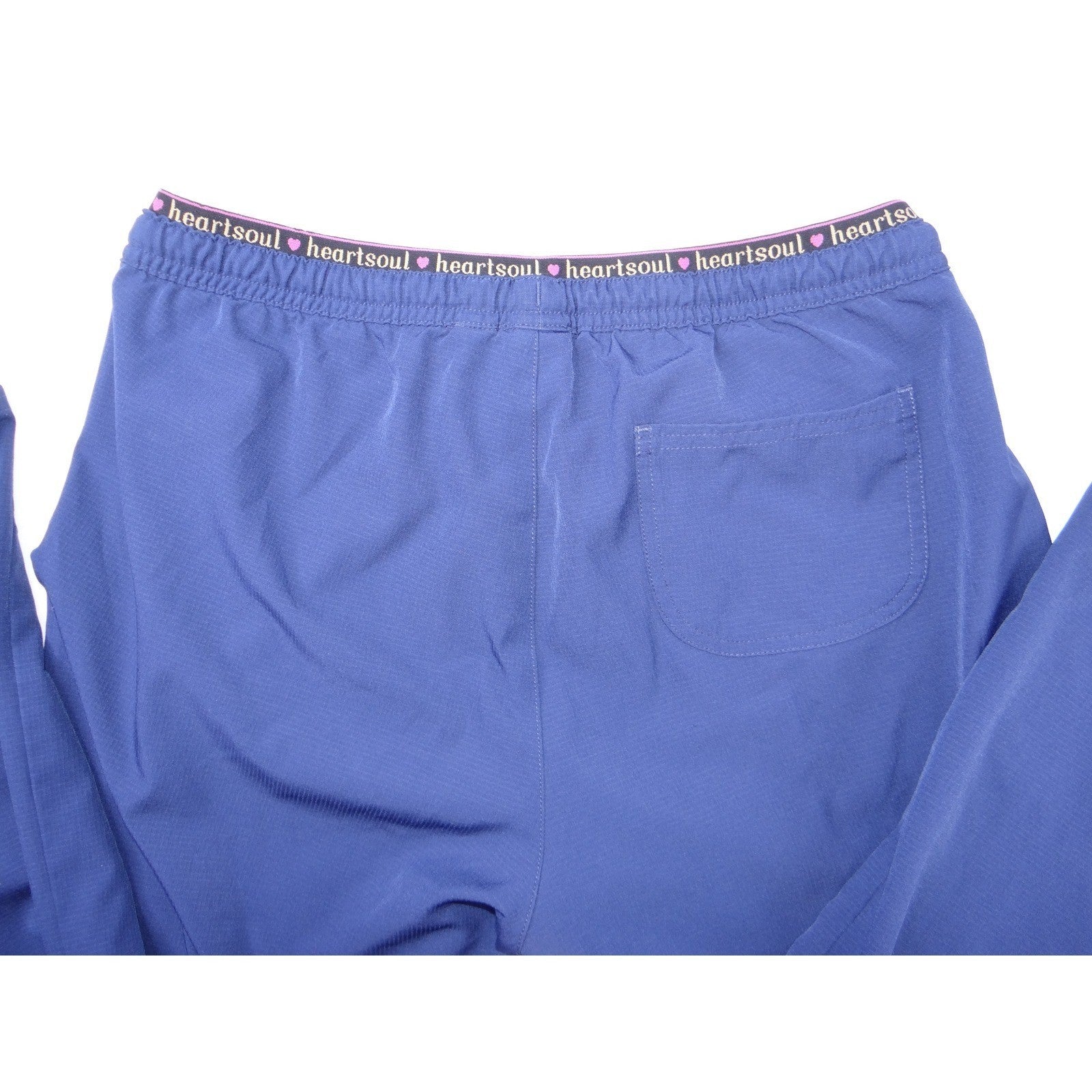 Heartsoul Petite Blue Scrub Pants Drawstring Waist Pockets Flare Leg