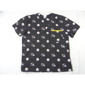NFL Team Apparel Pittsburgh Steelers Scrub Top Womens Black V-Neck Logo Print L