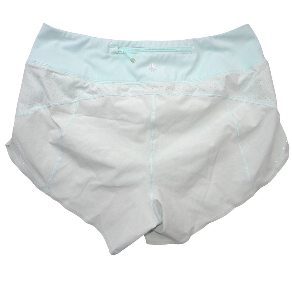 Athleta Run With It 3.5" Short Light Blue Perforated Running Shorts Womens Small
