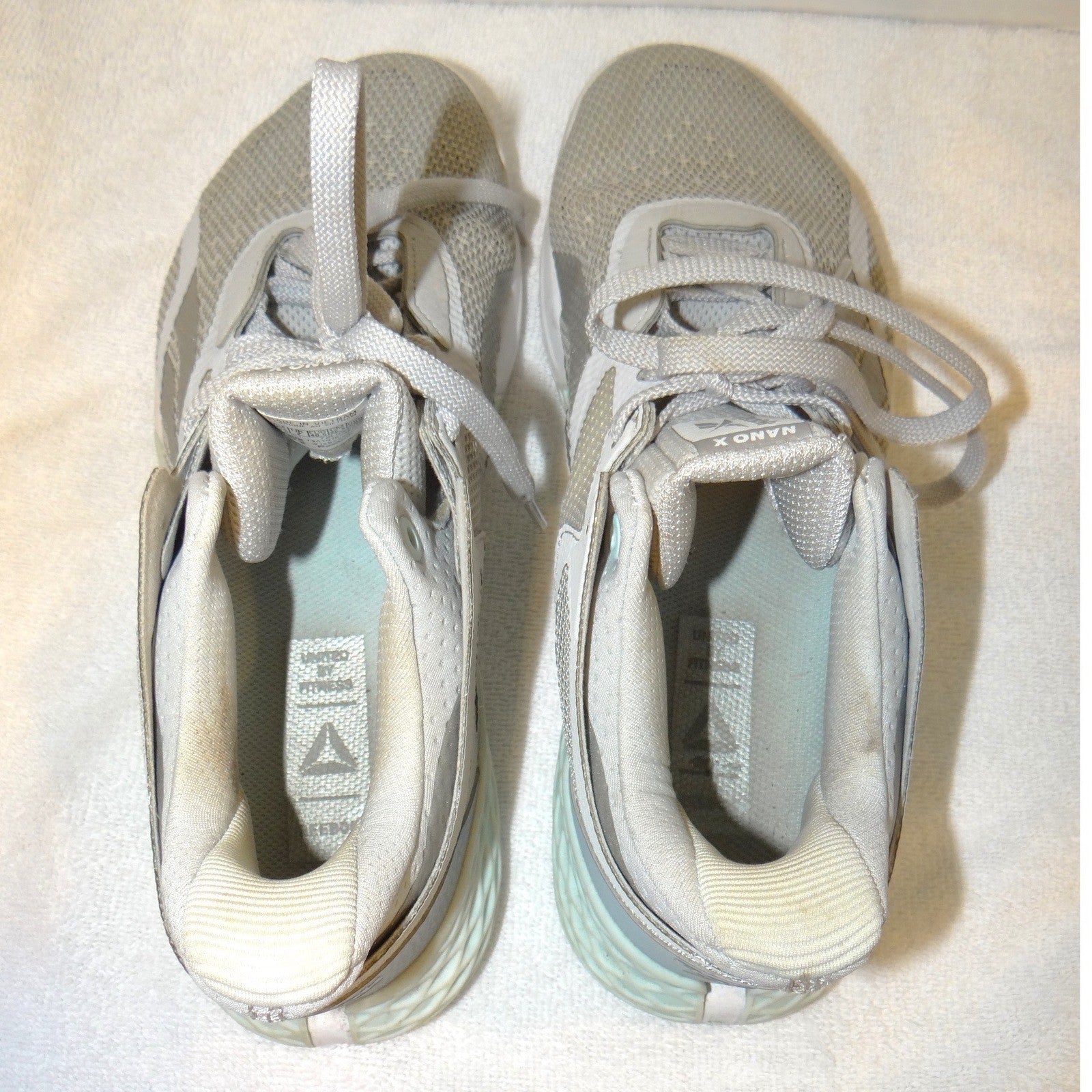 Reebok Nano X Womens Training Shoes Grey White Mint GW6013 Size 9.5