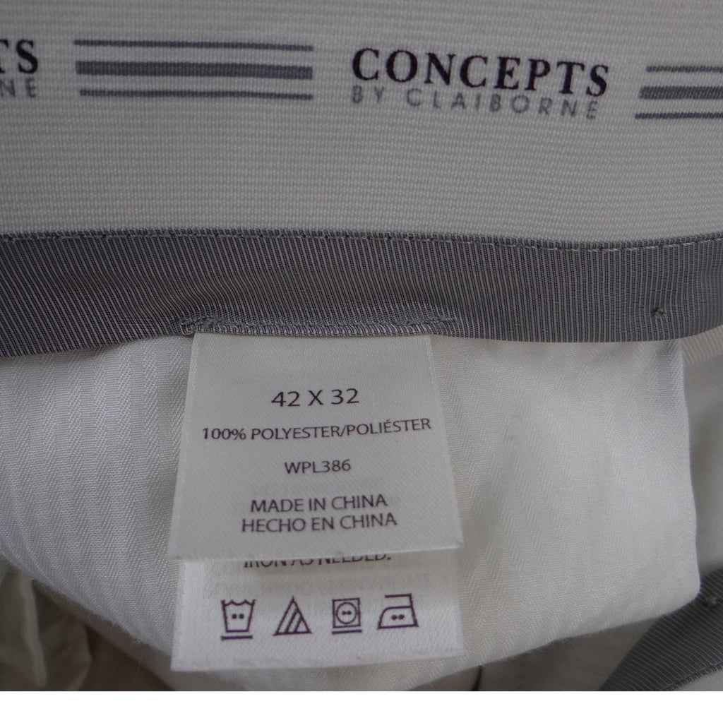 Concepts by Claiborne Beige Straight Leg Trousers Mens 42x31 Flat Front Pants