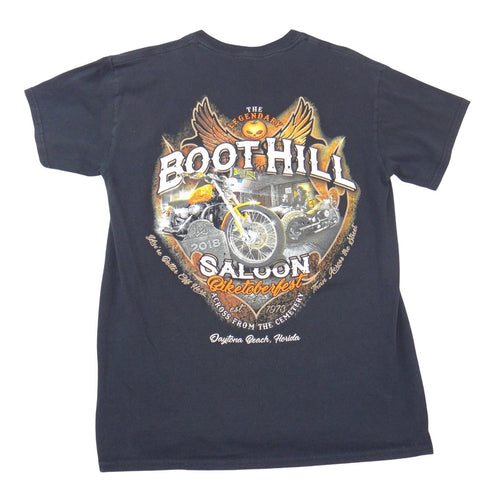 Boot Hill Saloon Biketoberfest 2018 Daytona Beach Black Pocket T-Shirt Mens M
