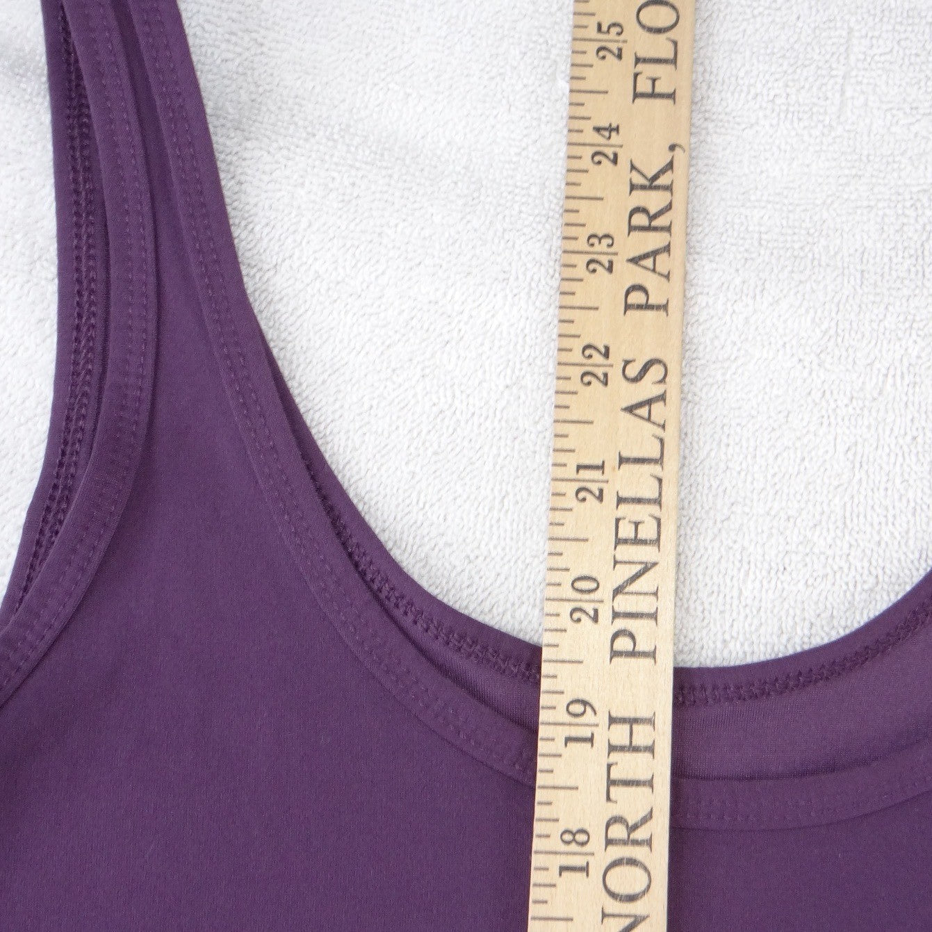 No Boundaries Purple Scoop Neck Tank Top Womens Large 11-13 Solid Basic