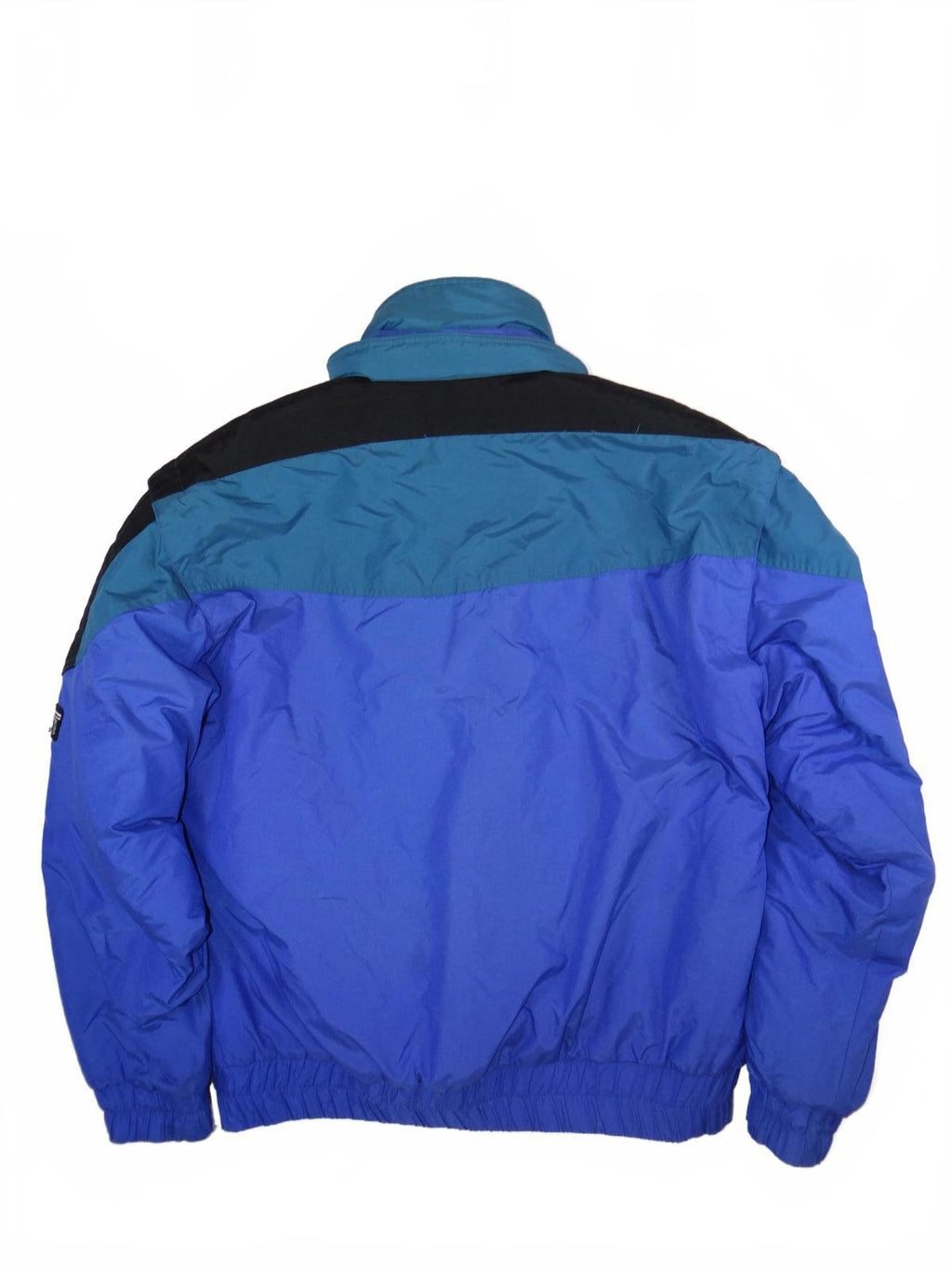VTG Zermatt Men's Blue and Teal Nylon Winter Jacket - Med