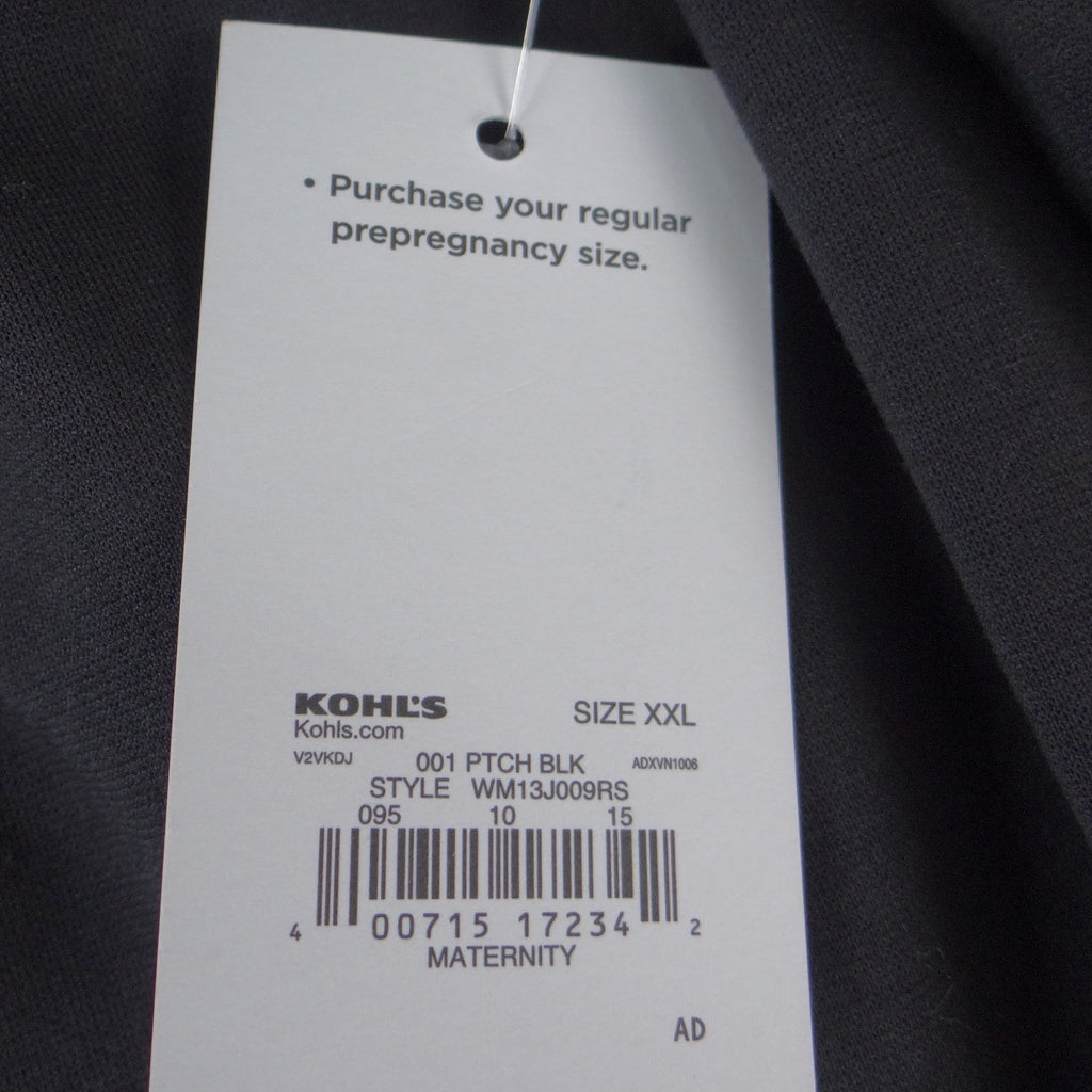 NWT-Sonoma Goods For Life Maternity Flare Pants Black Over Belly XXL