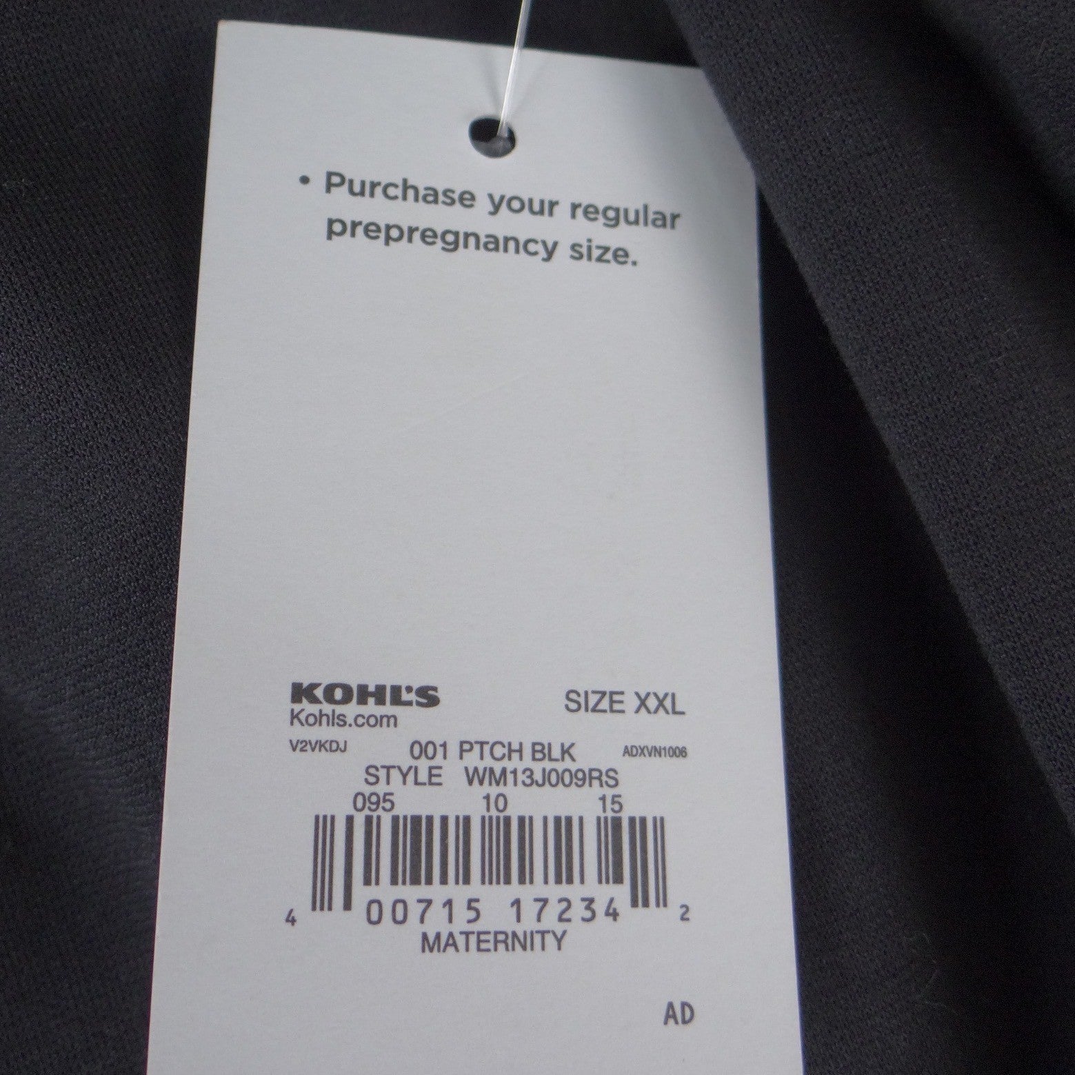 NWT-Sonoma Goods For Life Maternity Flare Pants Black Over Belly XXL