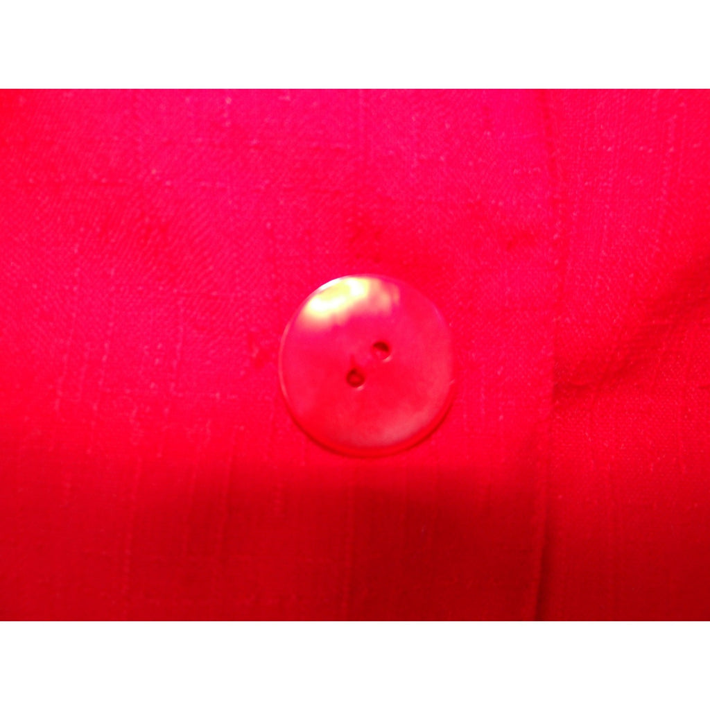 ALICE STUART Red Textured Blazer Jacket Button Front Women's Large