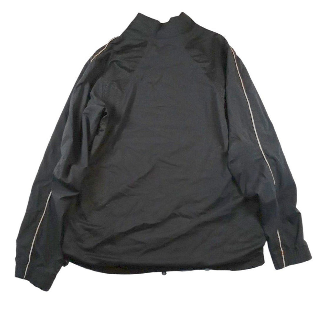 Jordan Black Track Jacket Reflective Stripe Full Zip Men's Medium Athletic