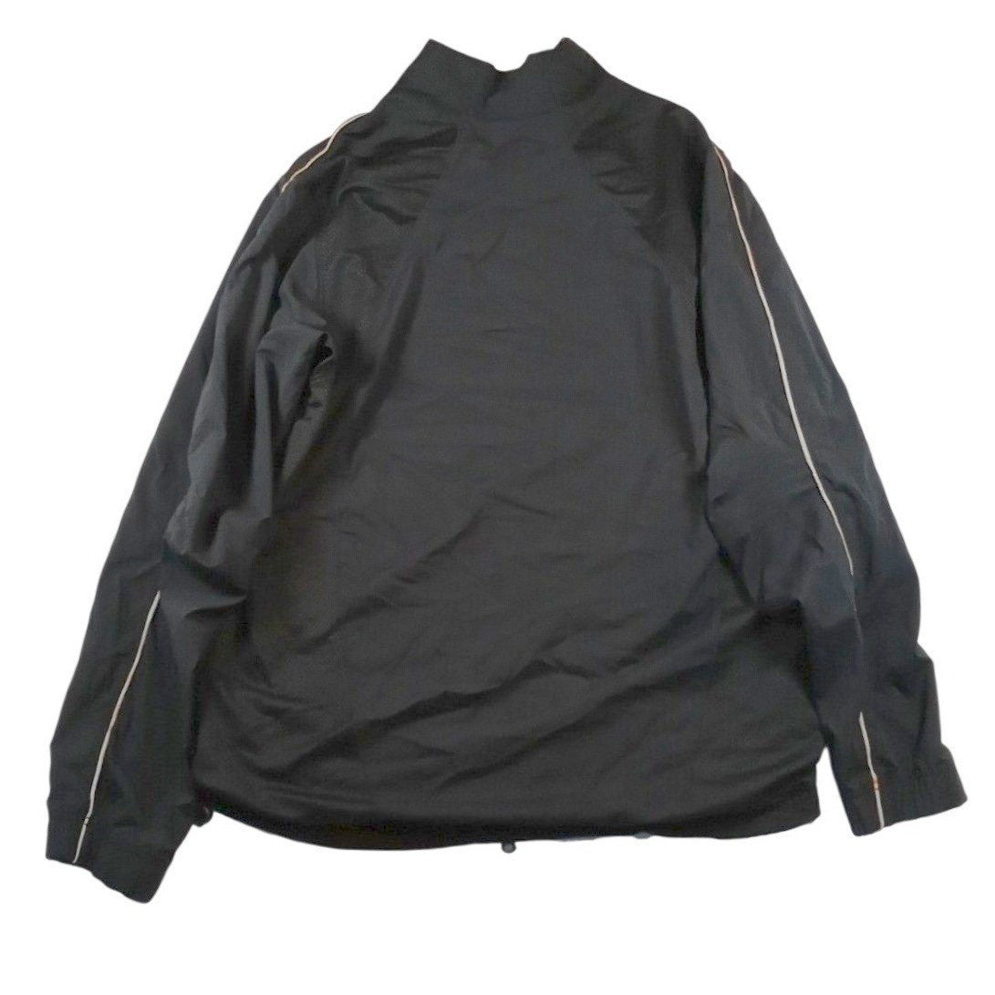 Jordan Black Track Jacket Reflective Stripe Full Zip Men's Medium Athletic
