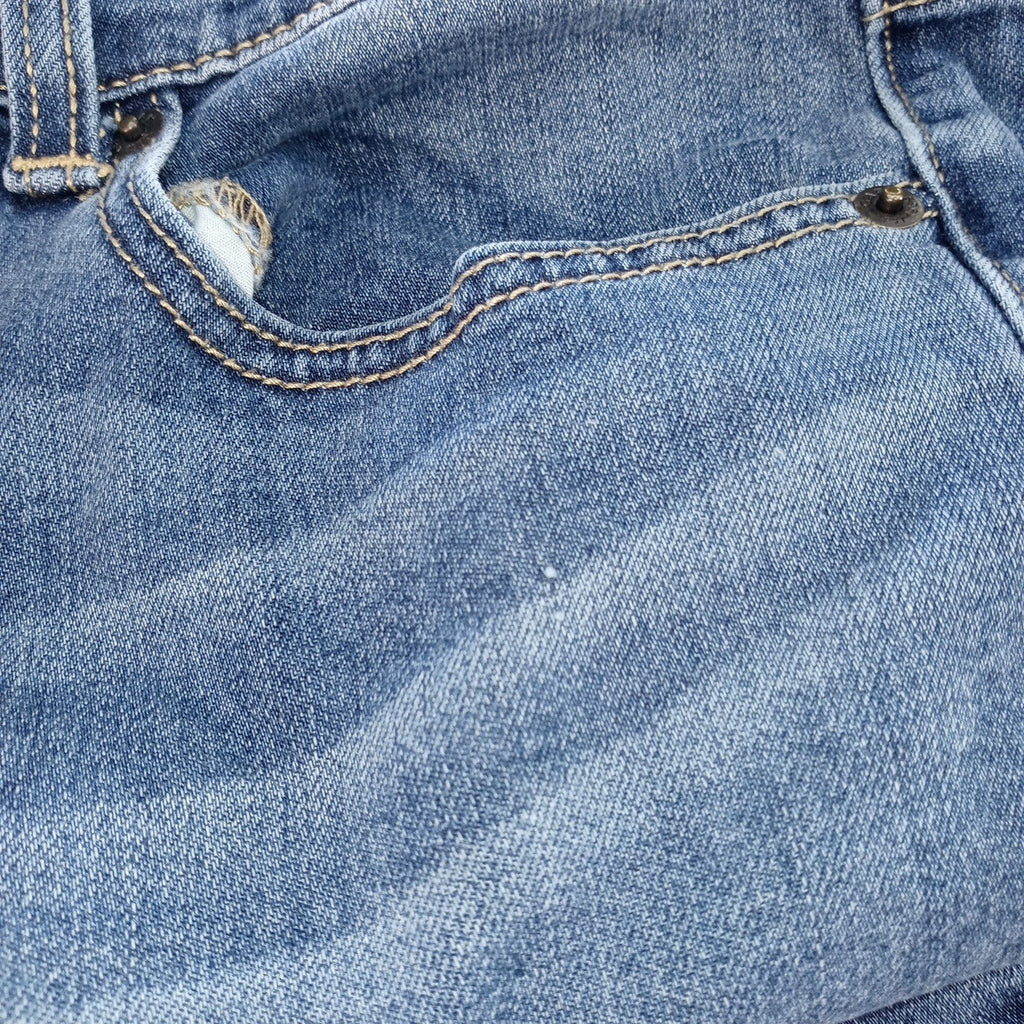 Gap Straight Crop Jeans Medi Wash Denim Cuffed Pants Women's Size 16 33