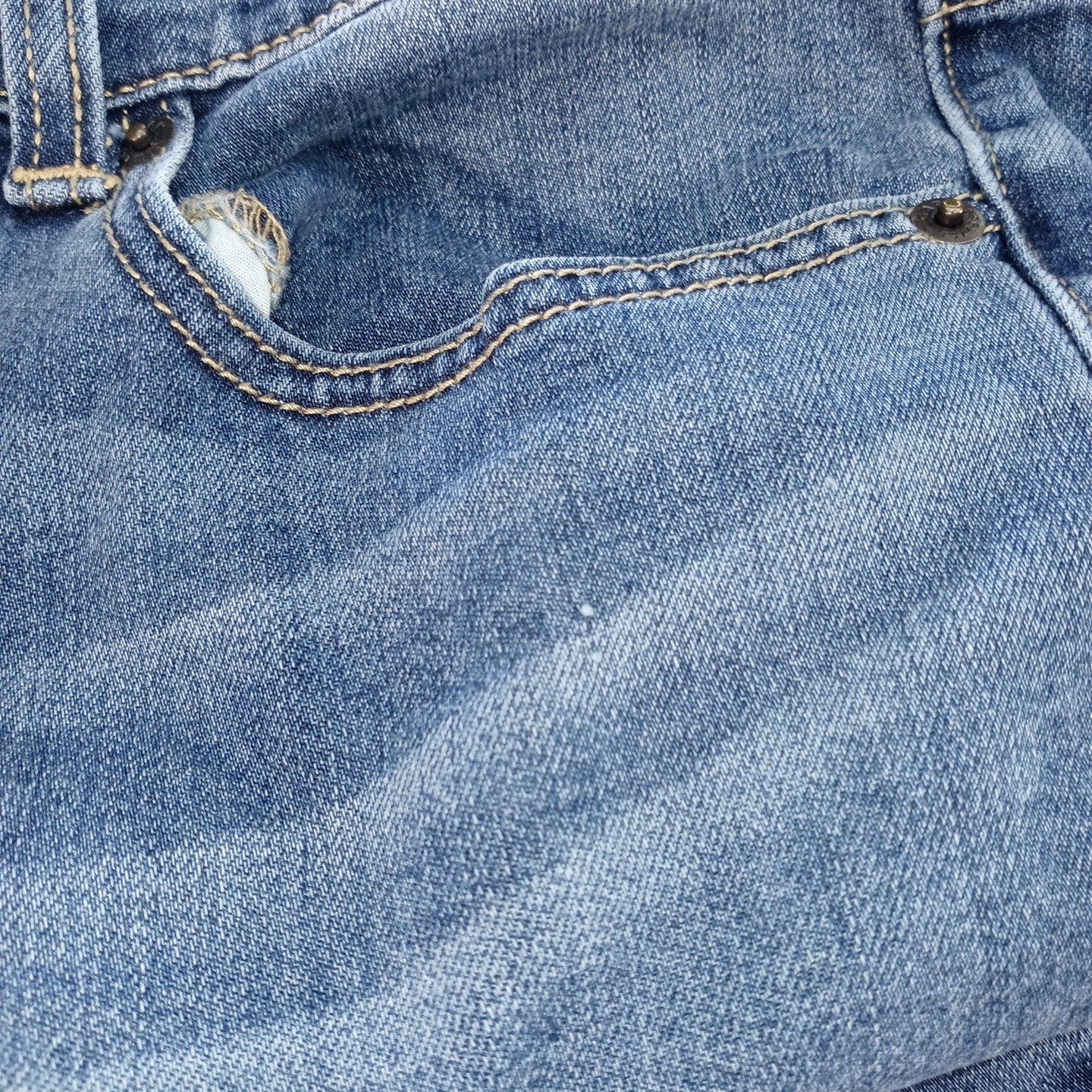 Gap Straight Crop Jeans Medi Wash Denim Cuffed Pants Women's Size 16 33