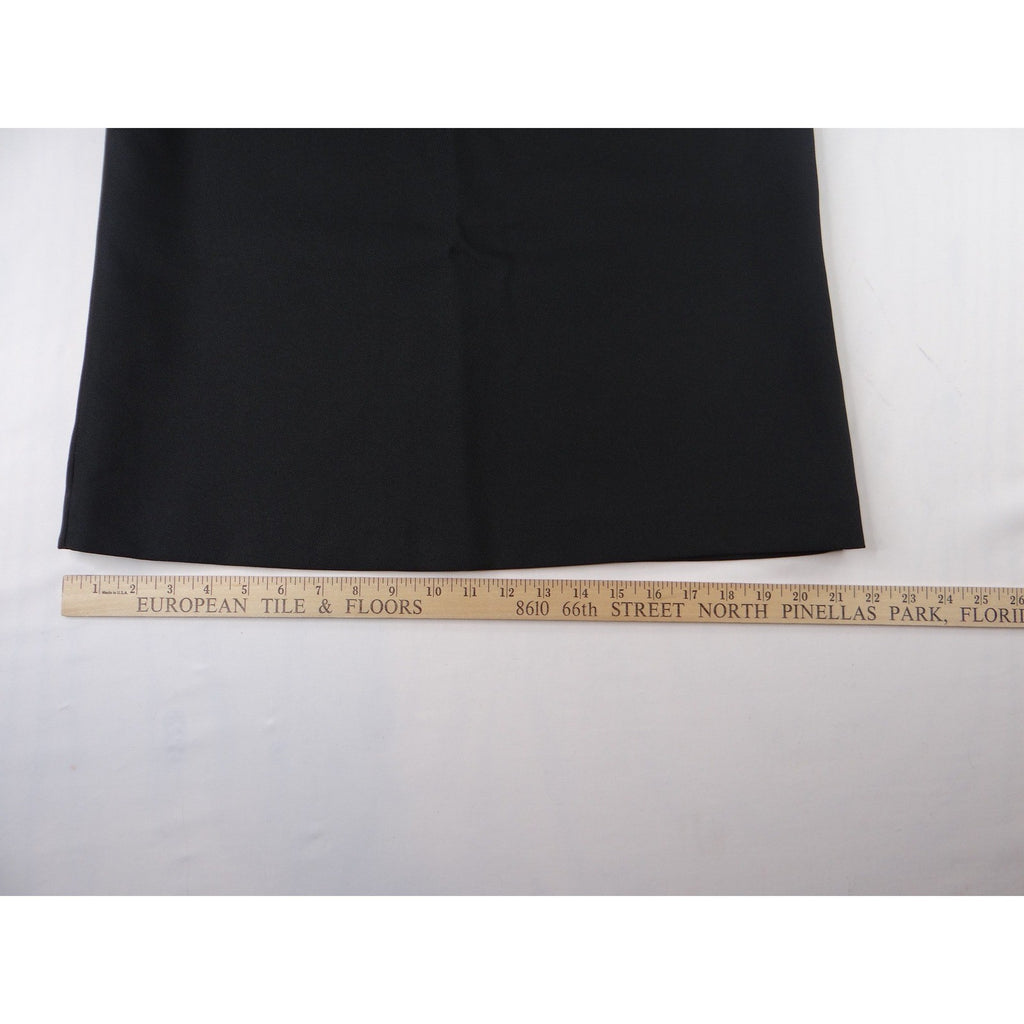 Vintage Black Maxi Skirt Elastic Waist Zipper Back Full Length Size 10