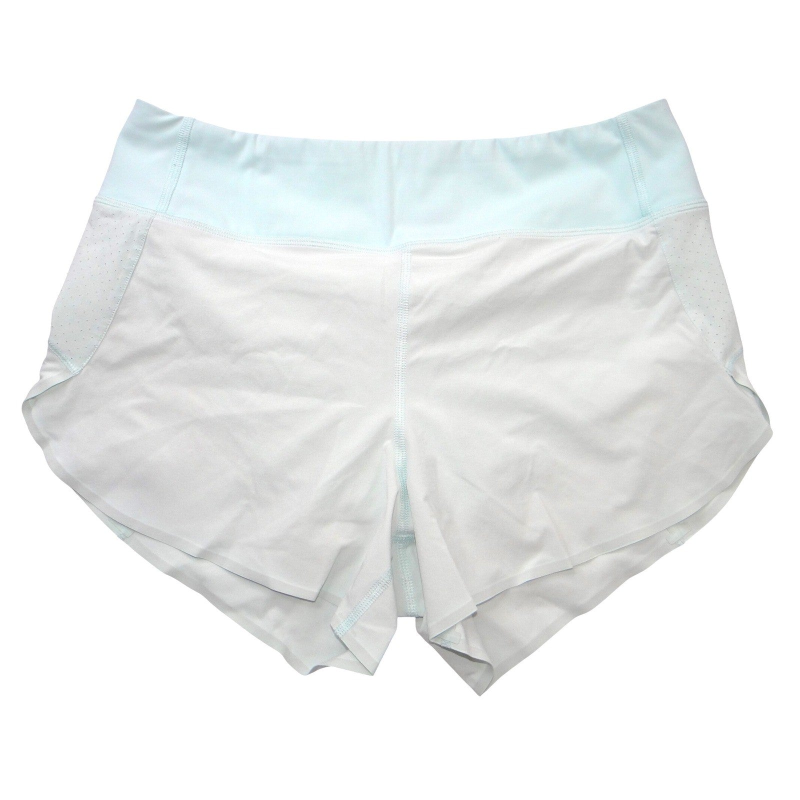 Athleta Run With It 3.5" Short Light Blue Perforated Running Shorts Womens Small