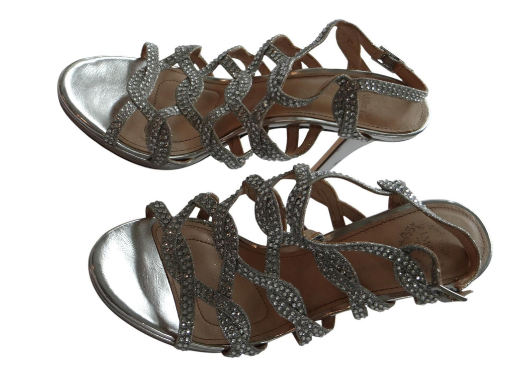 I. Miller Women's Silver Rhinestone Strappy Sandals
