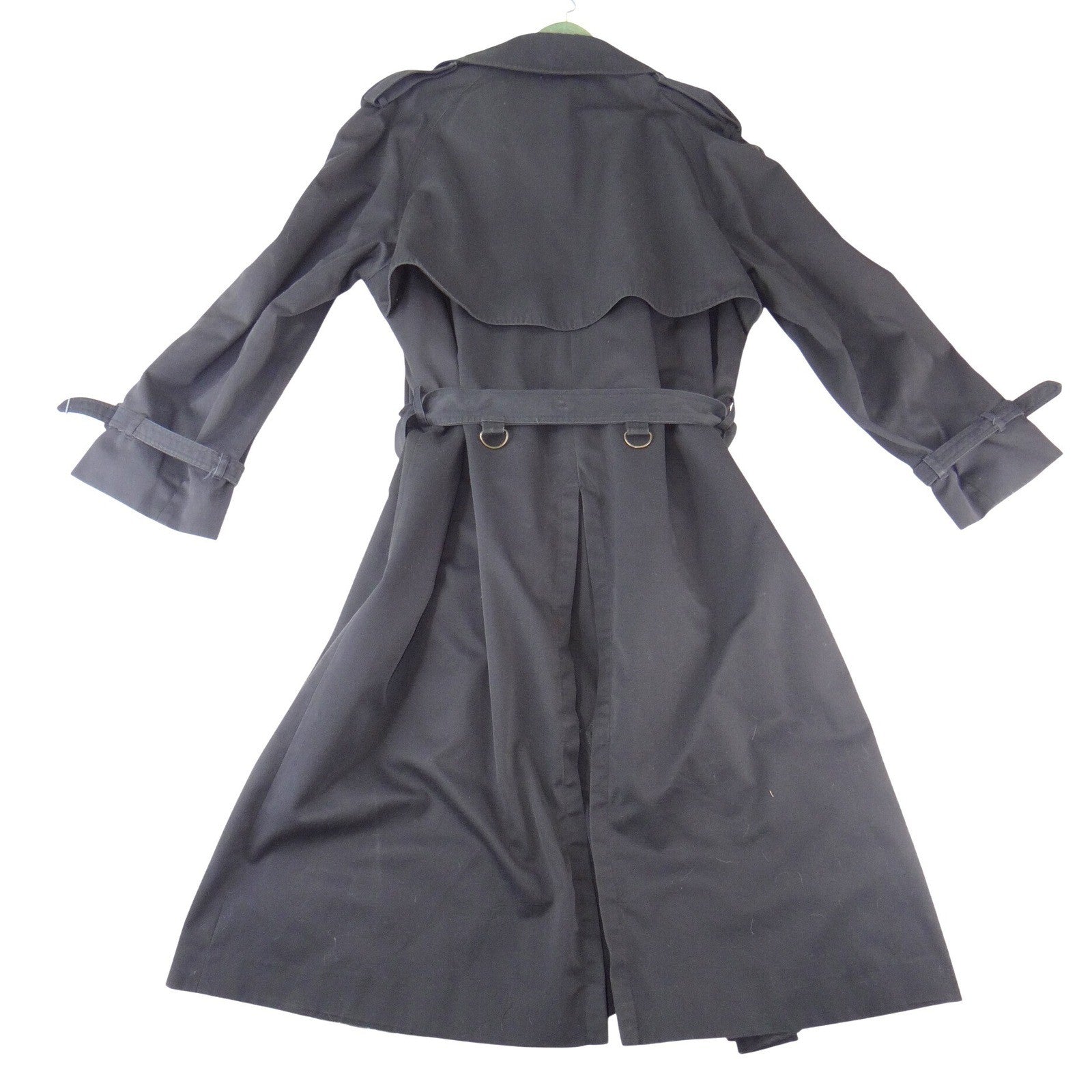 Henley by Part Tip Top Mens Black Double Breasted Belted Trench Coat Size 42