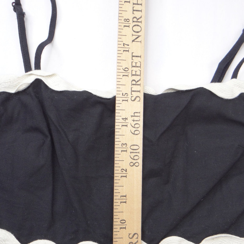 Petal + Pup Black Scalloped Peplum Cami Top Size S Rickrack Adjustable Strap