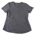 ScrubStar Womens Black V-Neck Short Sleeve Scrub Top Pockets Size Medium