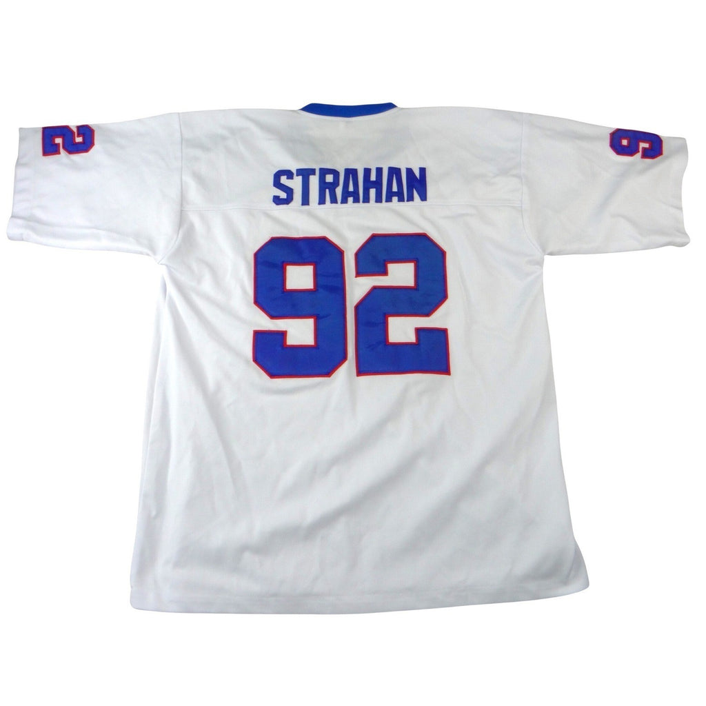 Michael Strahan 92 New York Giants Style Football Jersey White Mens XL-XXL