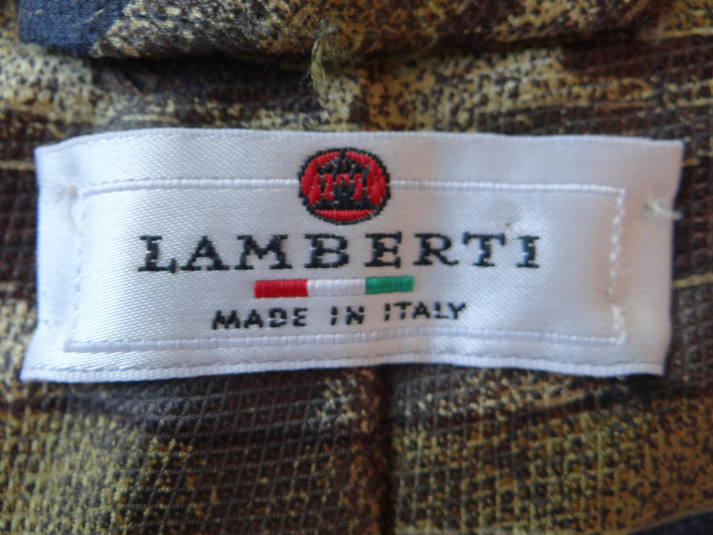 Lamberti 100% Silk Made in Italy Striped Tie