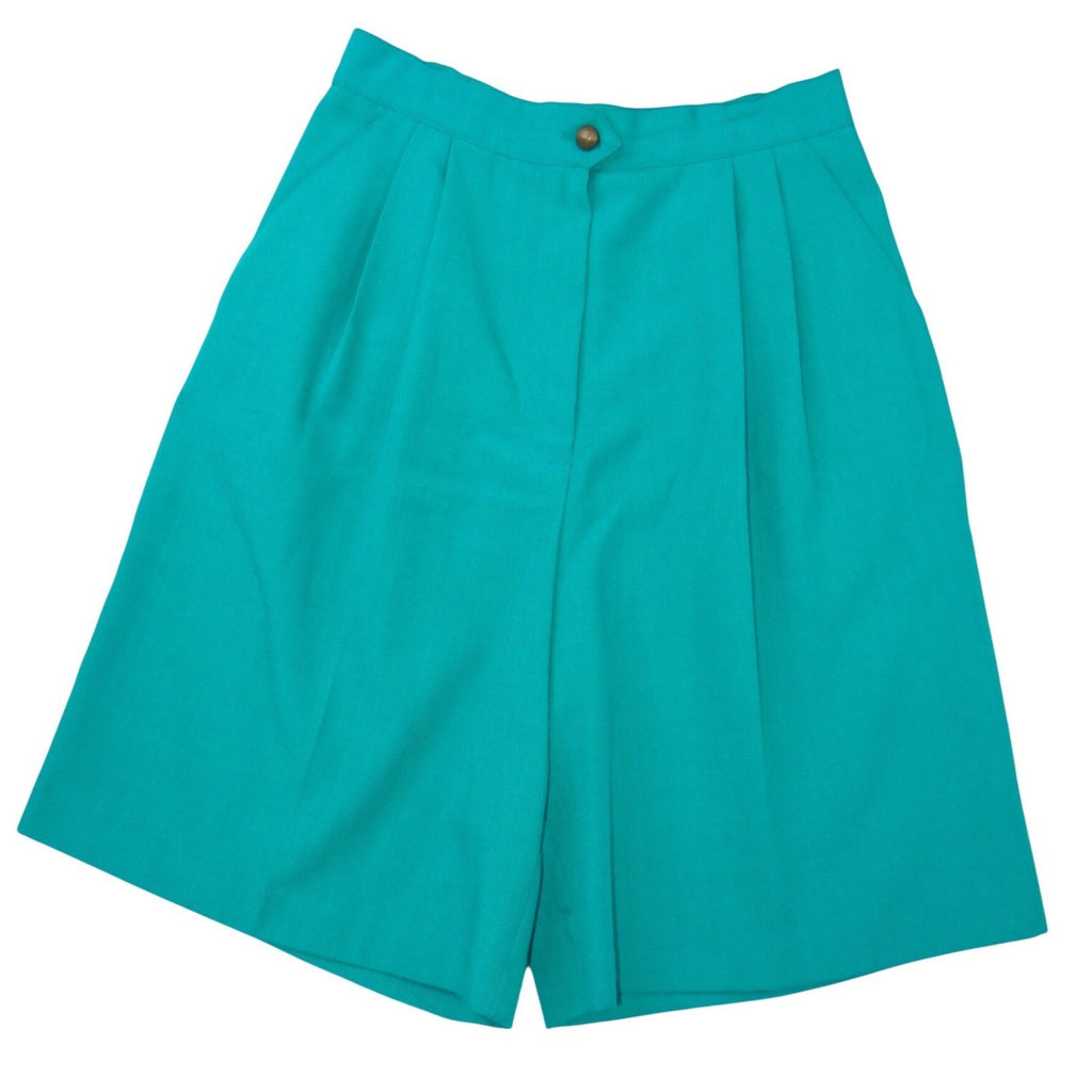 Sag Harbor Vintage Teal Green Blazer and Pleated Shorts Set Womens Large 90s