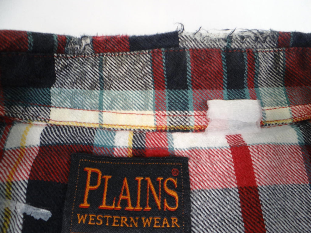Plains Western Wear Plaid Button-Up Shirt Size Large