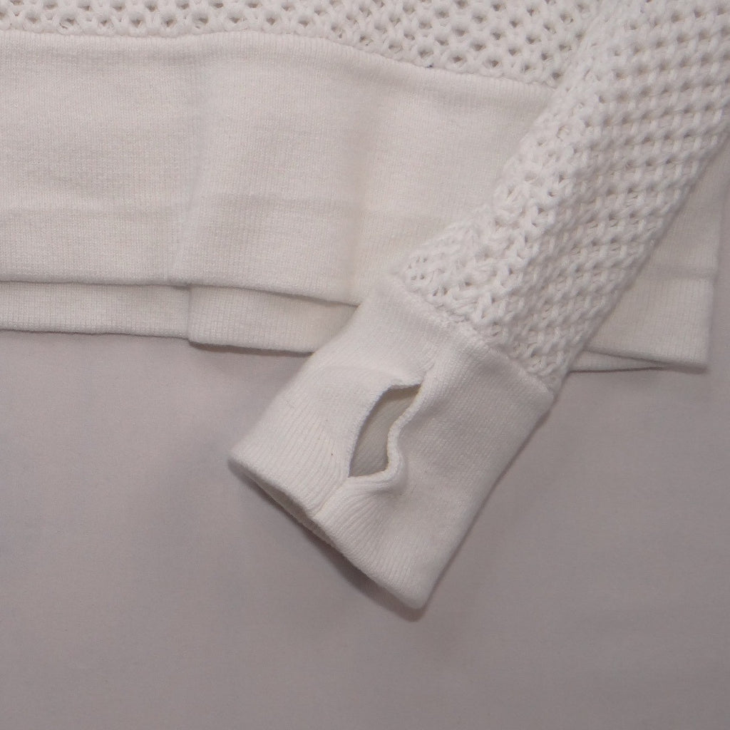 Calia by Carrie Underwood Effortless Crochet Sweater Pure White Open Back XS NEW