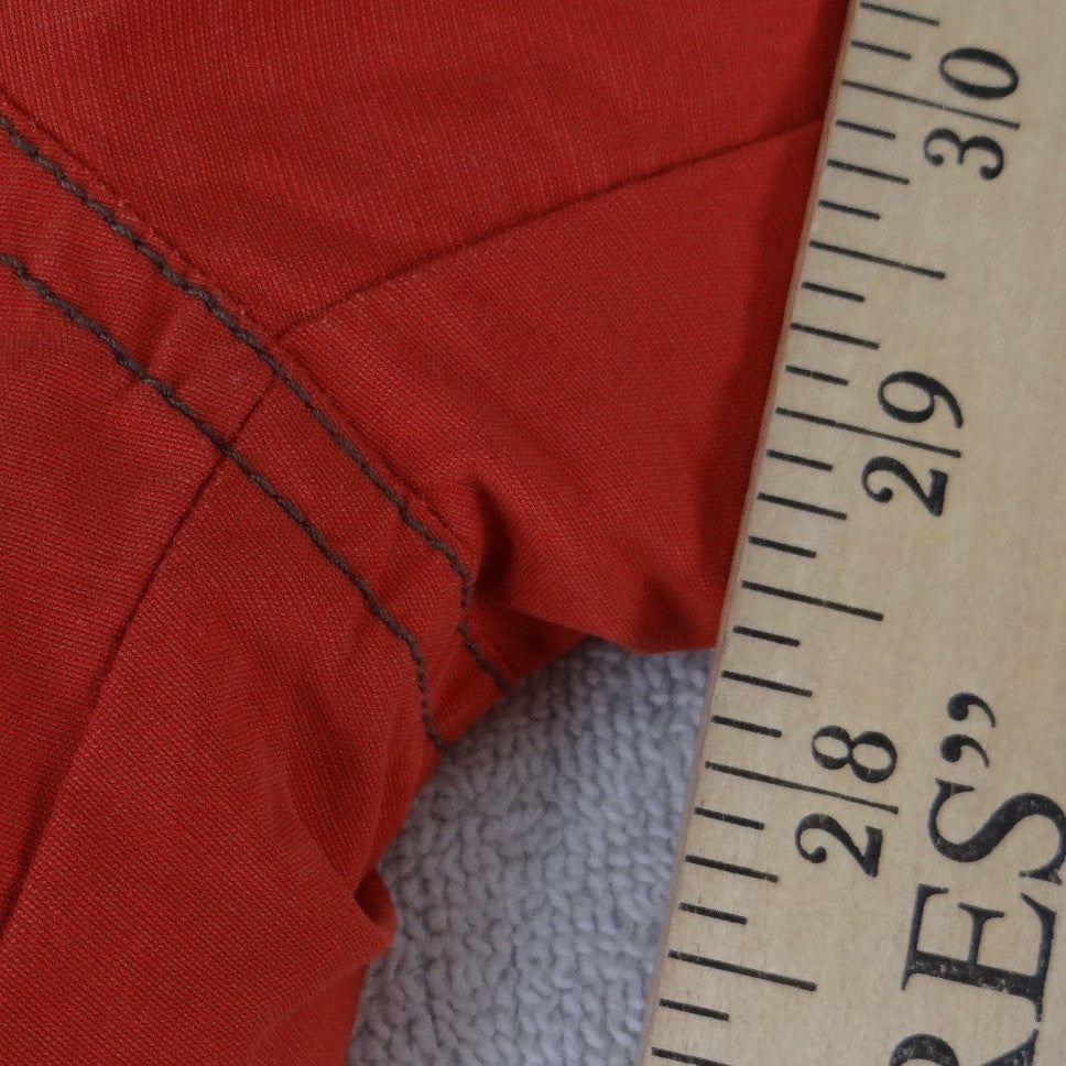 Express World Brand Red Parachute Cargo Pants Womens Small Elastic Waist Y2K