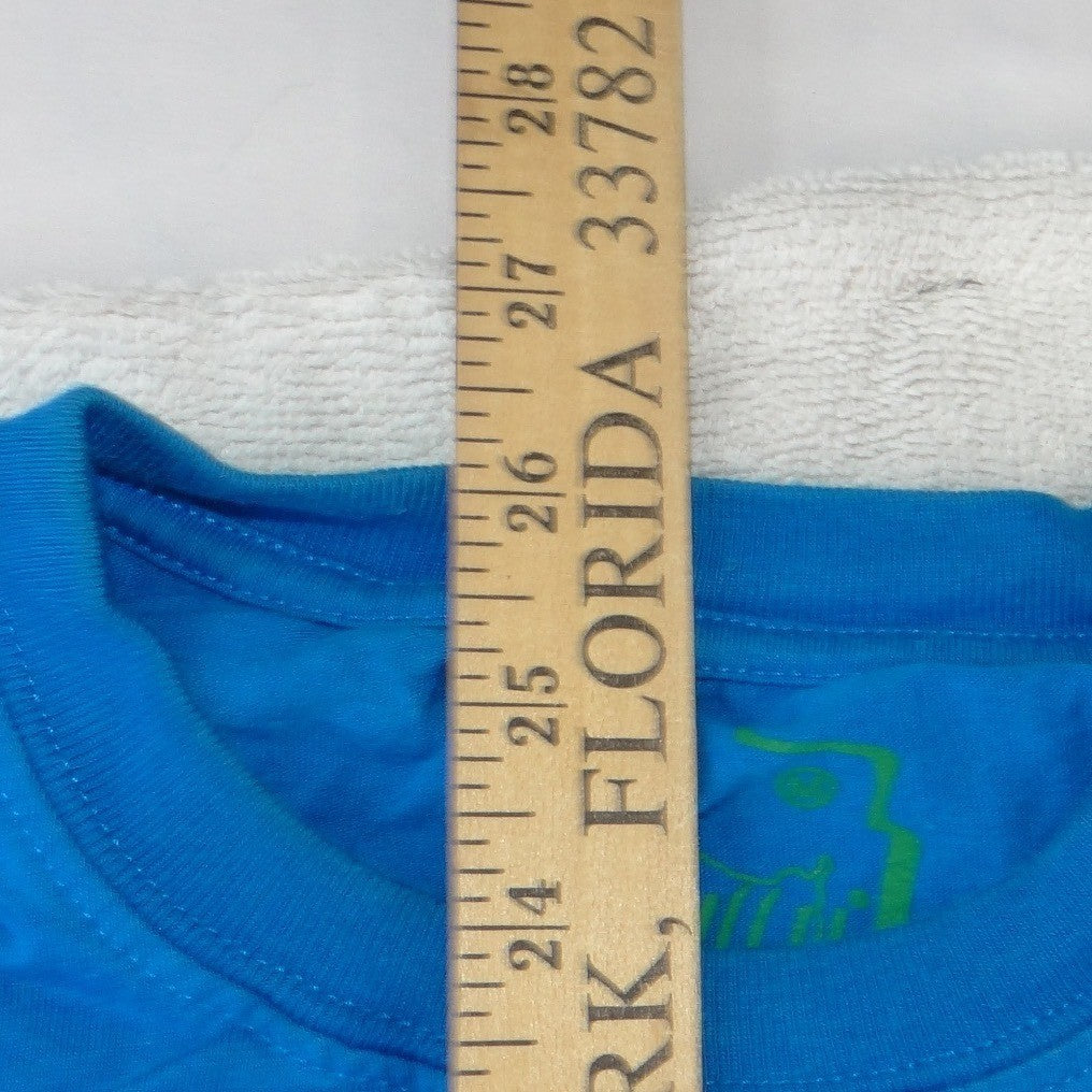 The Ayllu Peru Tumi Graphic T-Shirt Mens Medium Blue Peruvian Short Sleeve