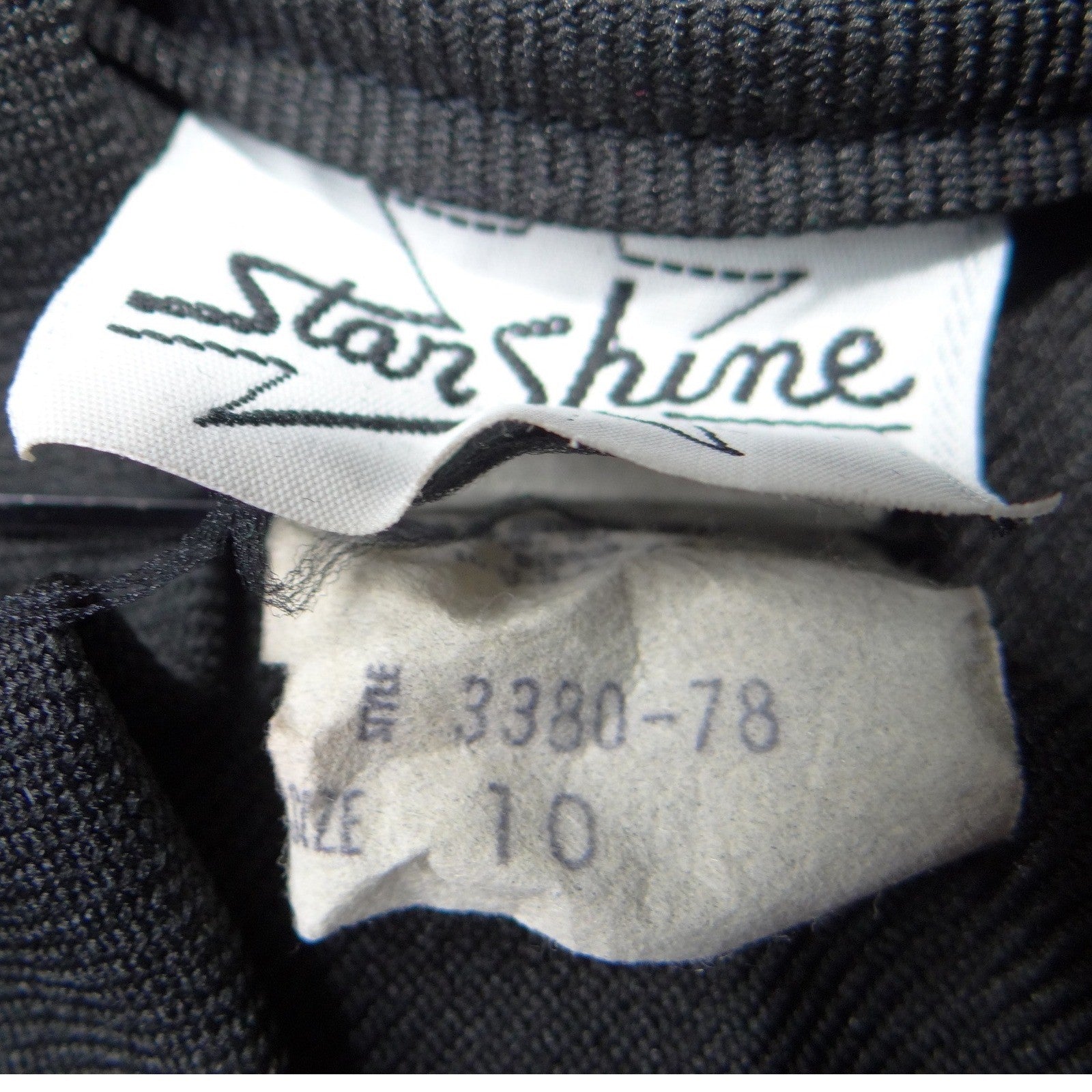 Star Shine Vintage Black Ruffle Collar Puff Shoulder Blazer Jacket Size 10