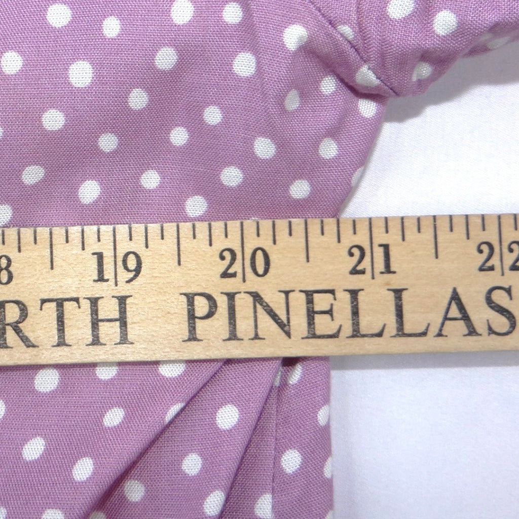 Vintage Connections Mauve Polka Dot Skirt Suit Set Blazer Skirt Belt Large 16/18