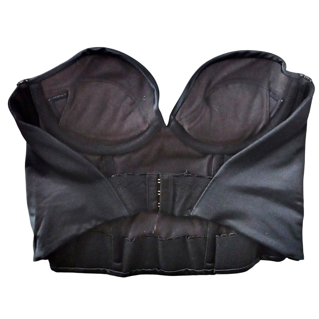 Wonderbra Black Longline Strapless Bra Sweetheart Underwire 34B