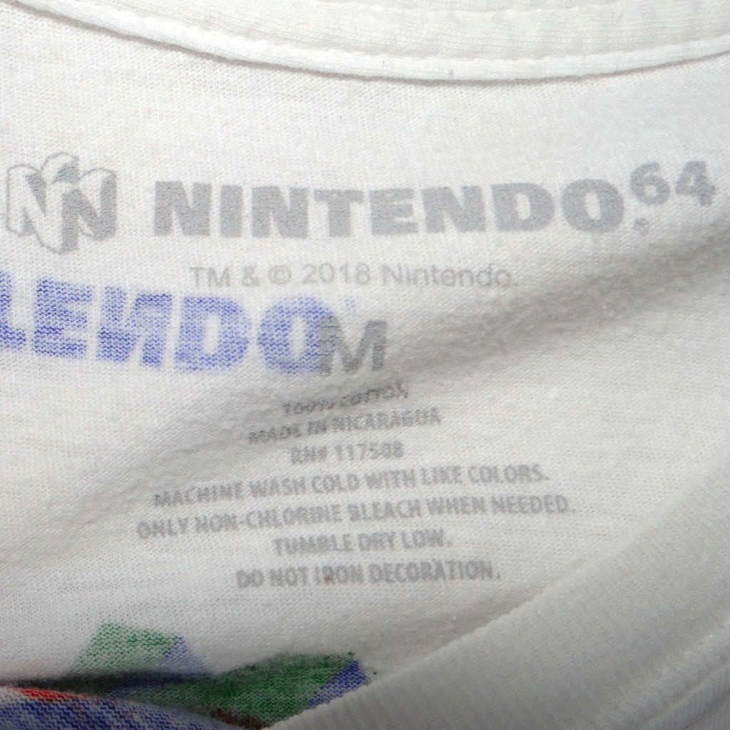 Nintendo 64 N64 All Over Print T Shirt White Men's Size Medium Retro Gamer