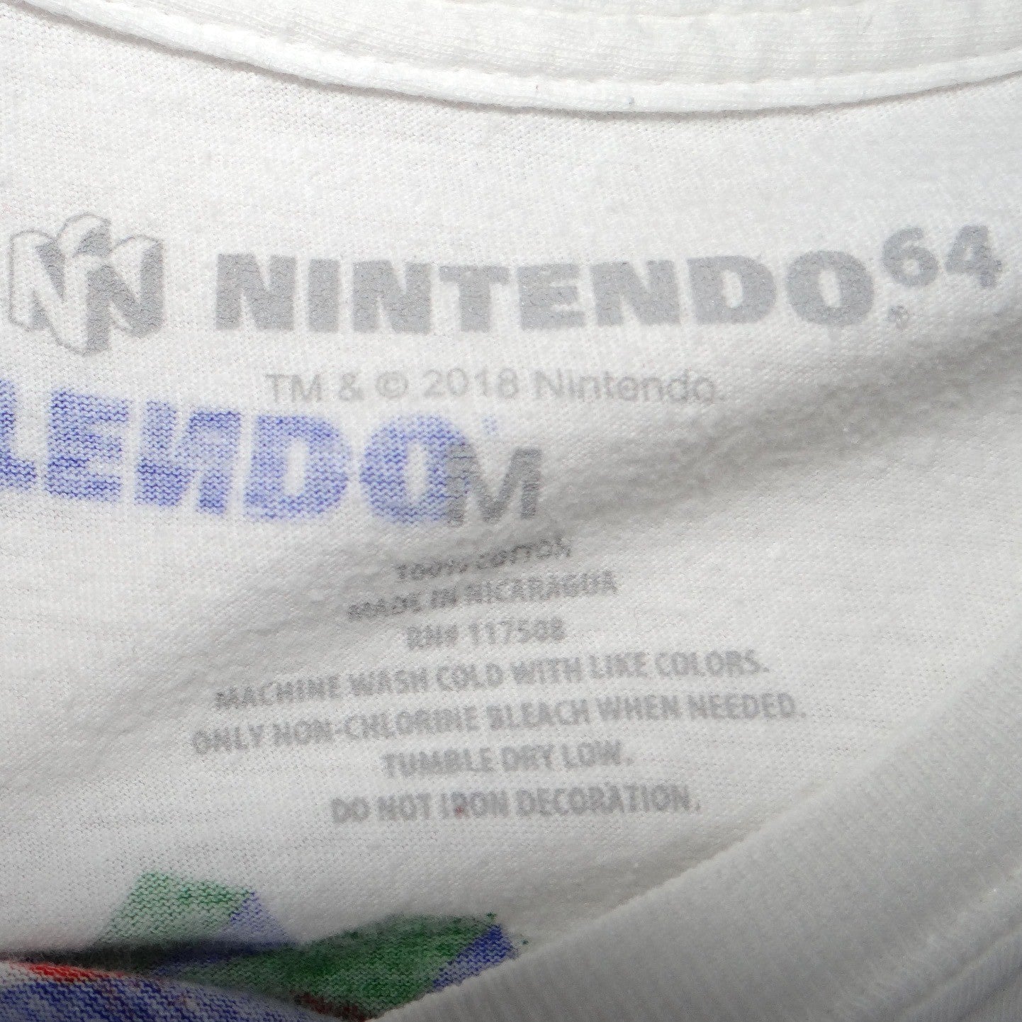 Nintendo 64 N64 All Over Print T Shirt White Men's Size Medium Retro Gamer
