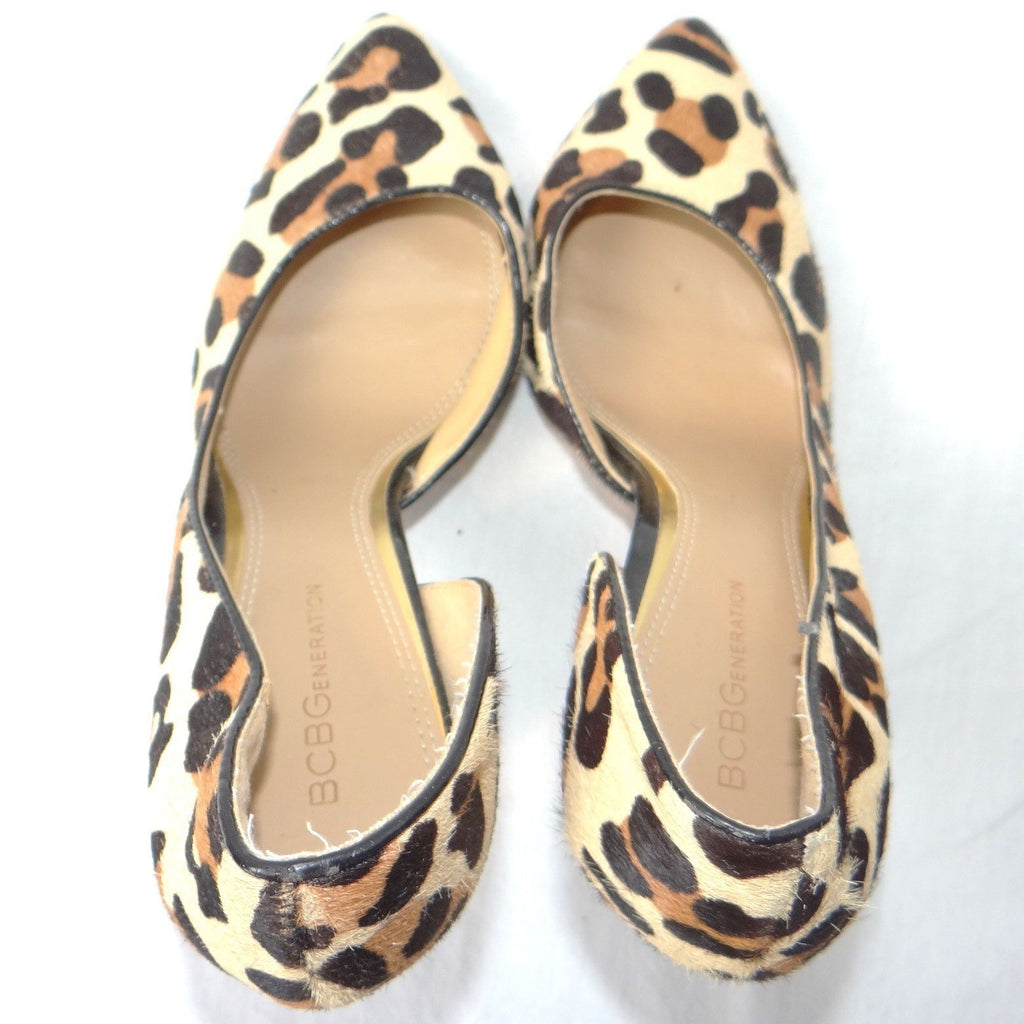 BCBGeneration Jaze Leopard Print Calf Hair d'Orsay Pumps Heels Size 9M PL-JAZE-X