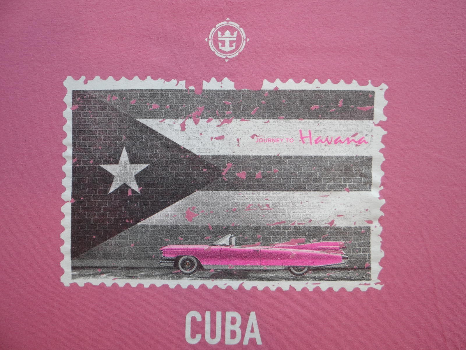 Cuba Graphic Pink T-Shirt