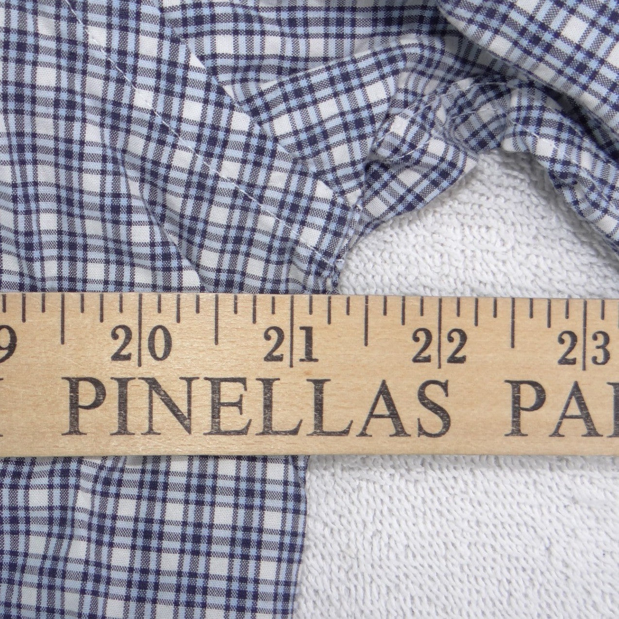 Pisanti Mens Short Sleeve Plaid Button Down Shirt Blue White Easy Fit Large