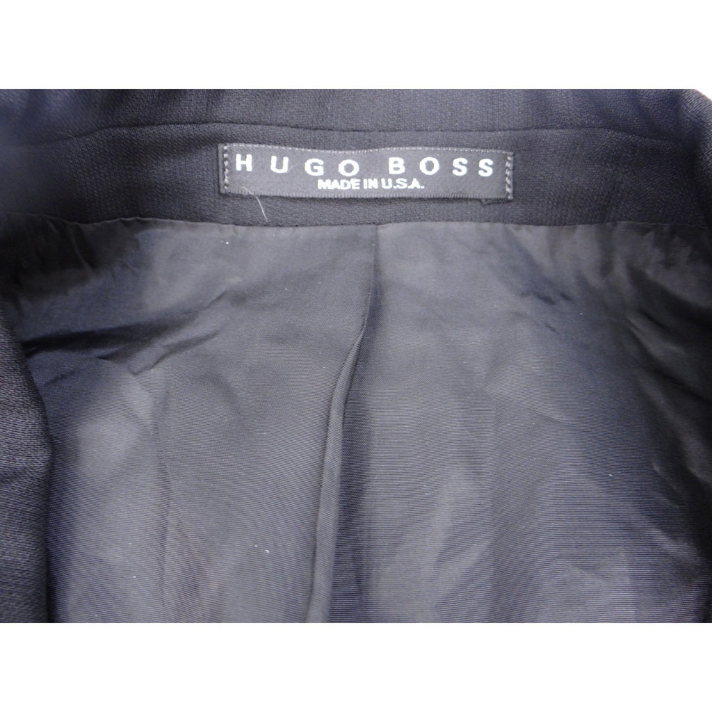 Hugo Boss Barneys New York Mens Charcoal Gray Wool Blend Blazer Jacket