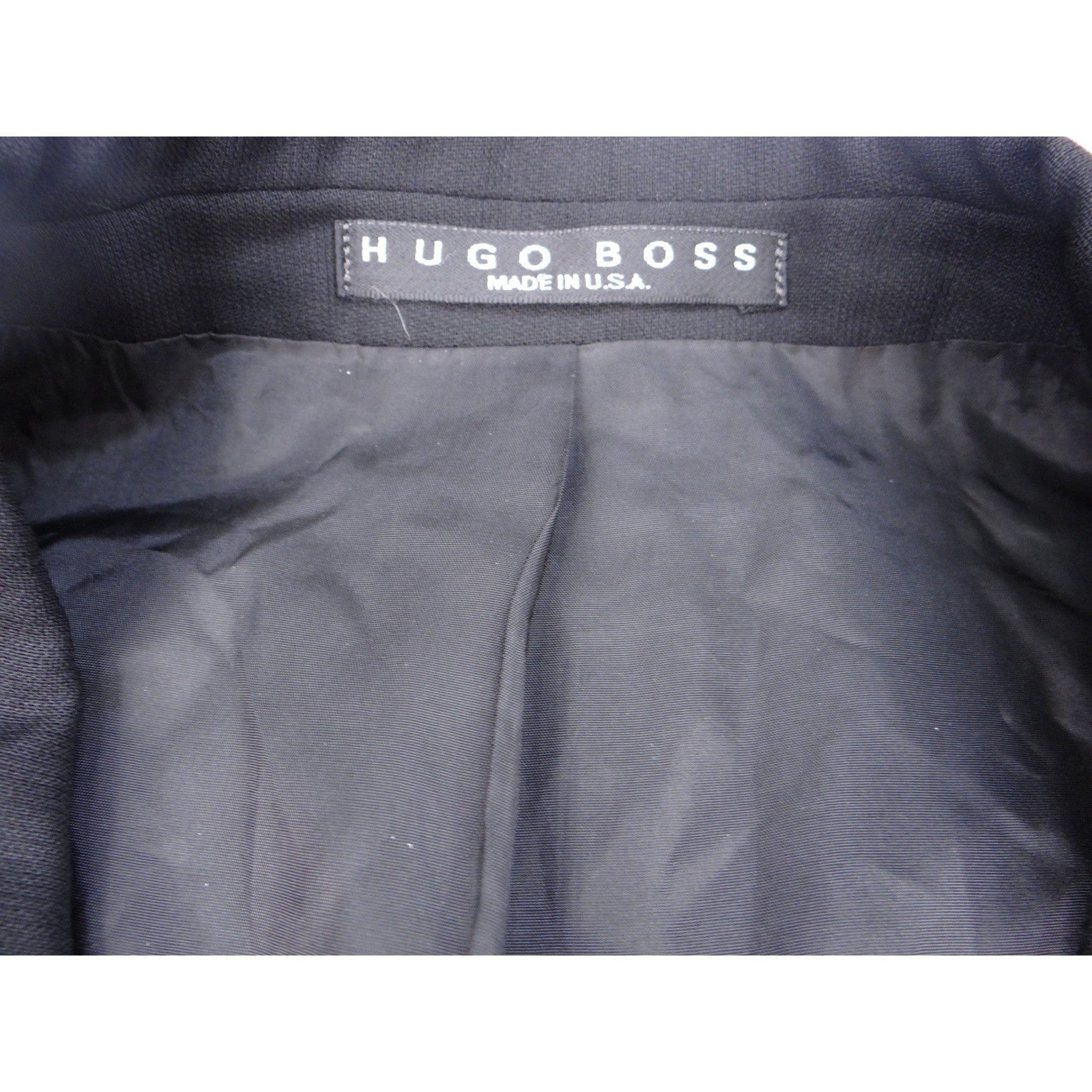 Hugo Boss Barneys New York Mens Charcoal Gray Wool Blend Blazer Jacket