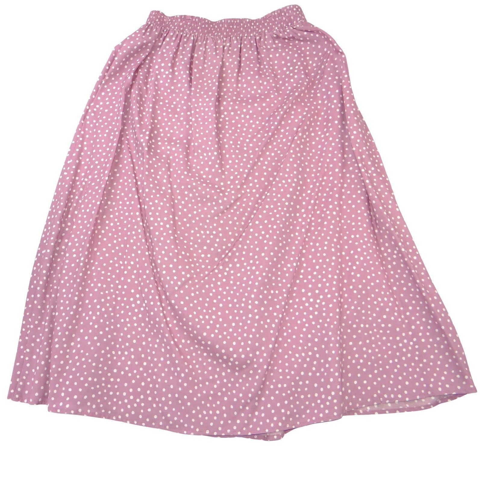 Vintage Connections Mauve Polka Dot Skirt Suit Set Blazer Skirt Belt Large 16/18
