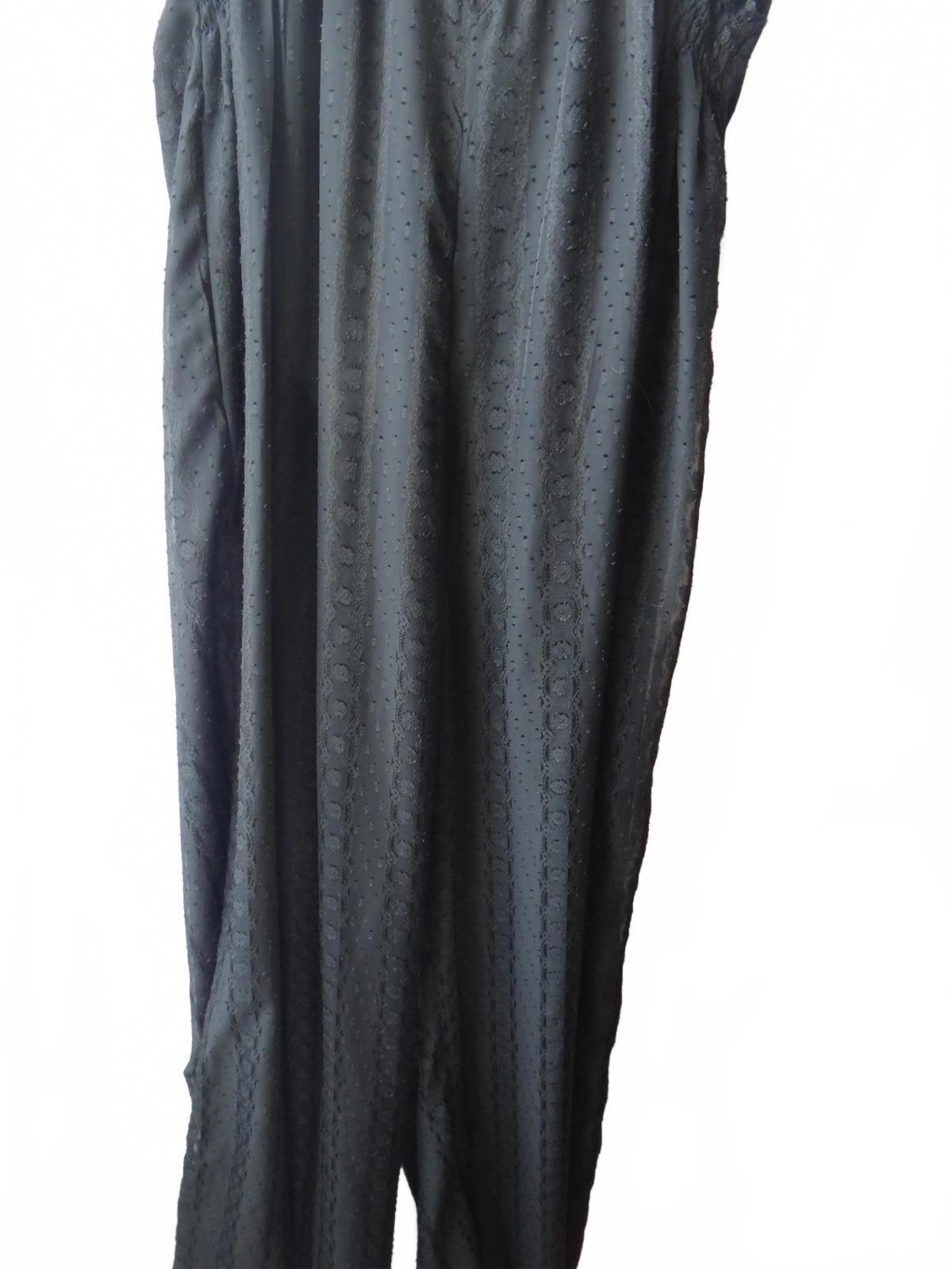 Elegant Black Lace-Trimmed Jumpsuit - size 4